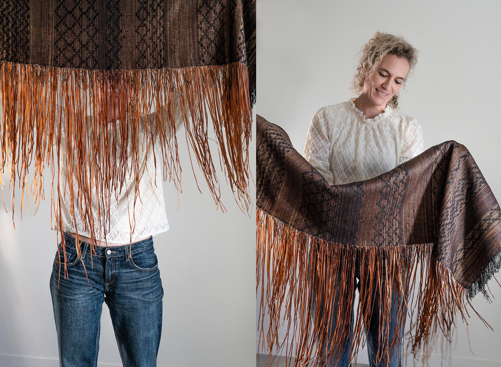 Violaine Buet artiste tisseuse d'algues. Photo Antonin Bonnet